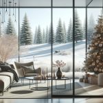 Modernes helles Weihnachtszimmer
